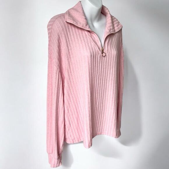 Pale Pink Sweater Women's Large Dusty Rose Velvety‎ Long Sleeve Romantic Winter - Picture 2 of 14